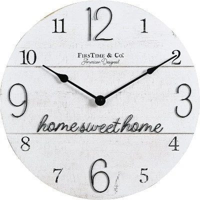 unnamed-file-858.jpg 15.5" "Home Sweet Home" Wall Clock Whitewashed Wood - FirsTime -Glas24 Shop unnamed file 858