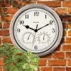 12" Indoor/Outdoor Wall Clock with Weather Resistant Temperature/Humidity Dials - Westclox -Glas24 Shop unnamed file 908