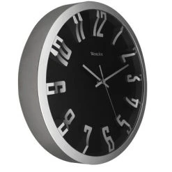 12" Wall Clock with Raised Numbers Silver - Westclox